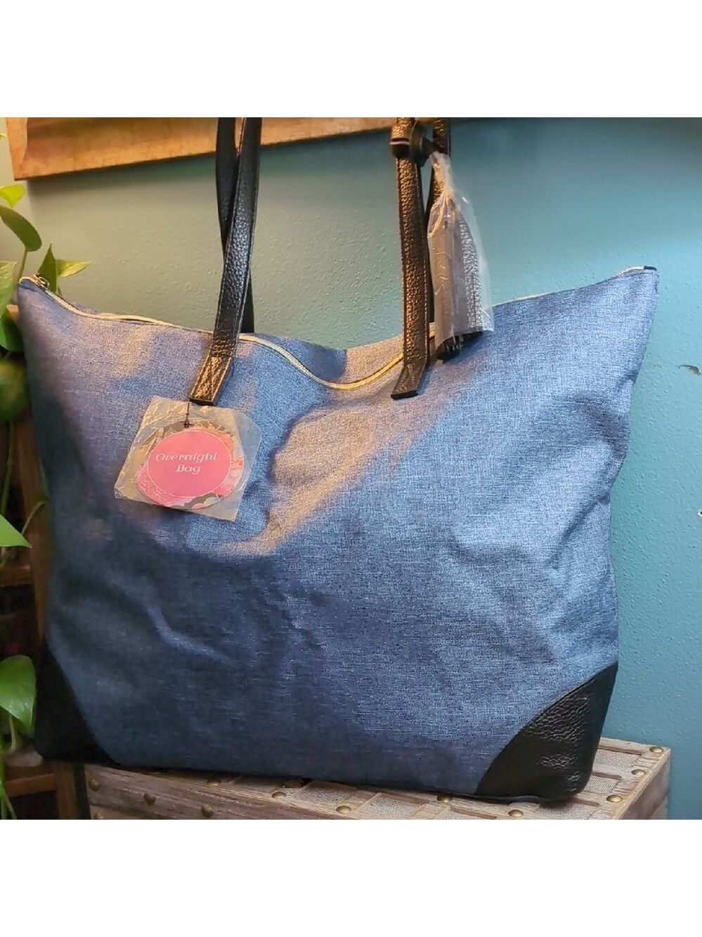 Denim Style Oversized Overnight Bag